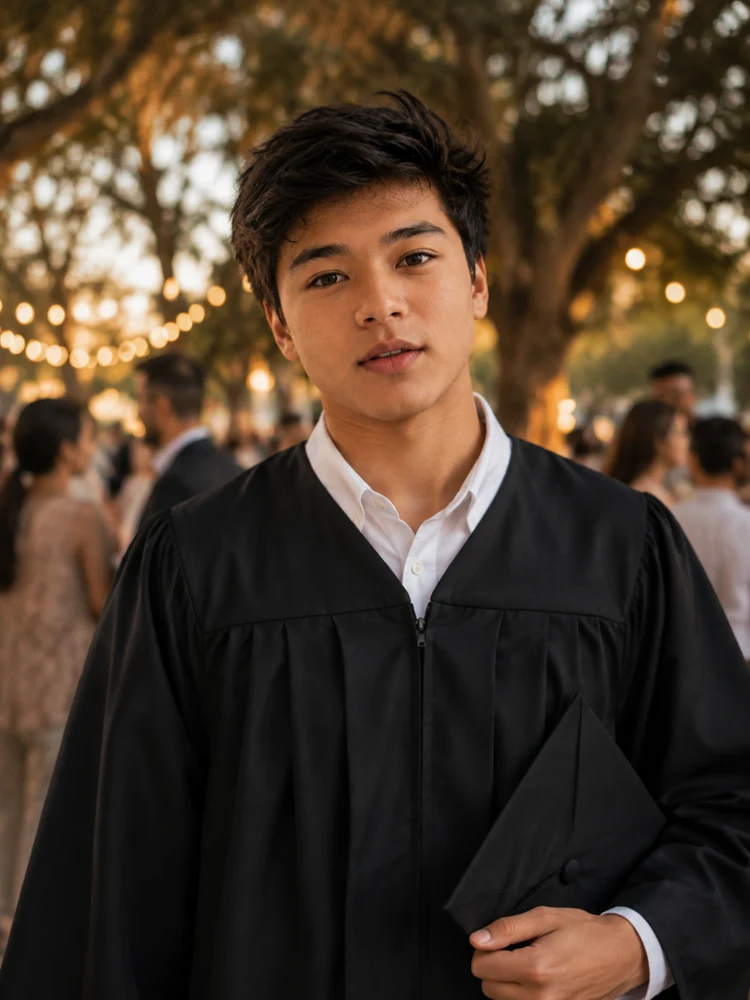 Reel Life sample photo of a young man at graduation.